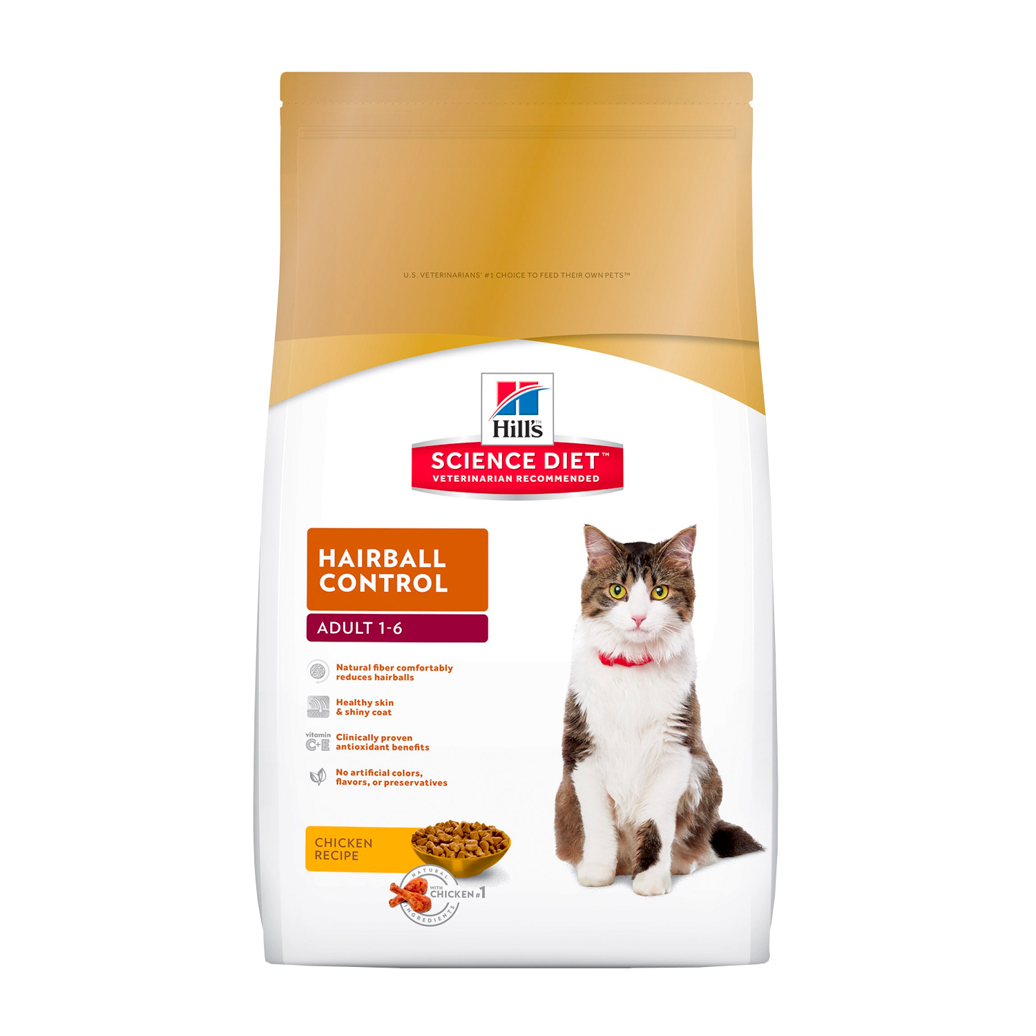 Hill's Pet Nutrition Science Diet Chicken Flavor Dry Cat Food for Adult, 15.5 lb. Bag - الصورة 3