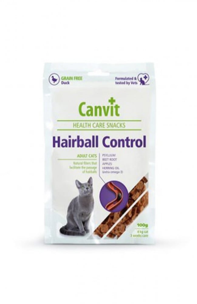 كانفيت سناكس مكافآت صحية Hairball Control قطط 100ج كرات الشعر