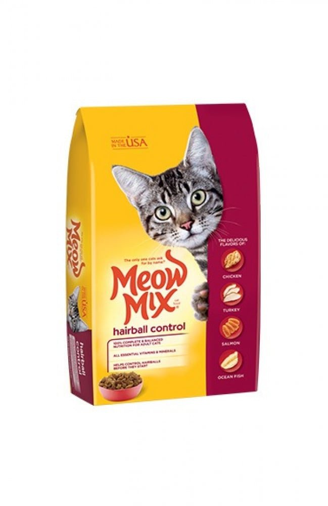 ميو مكس Meow Mix كرات الشعر للتعامل اكل قطط جاف